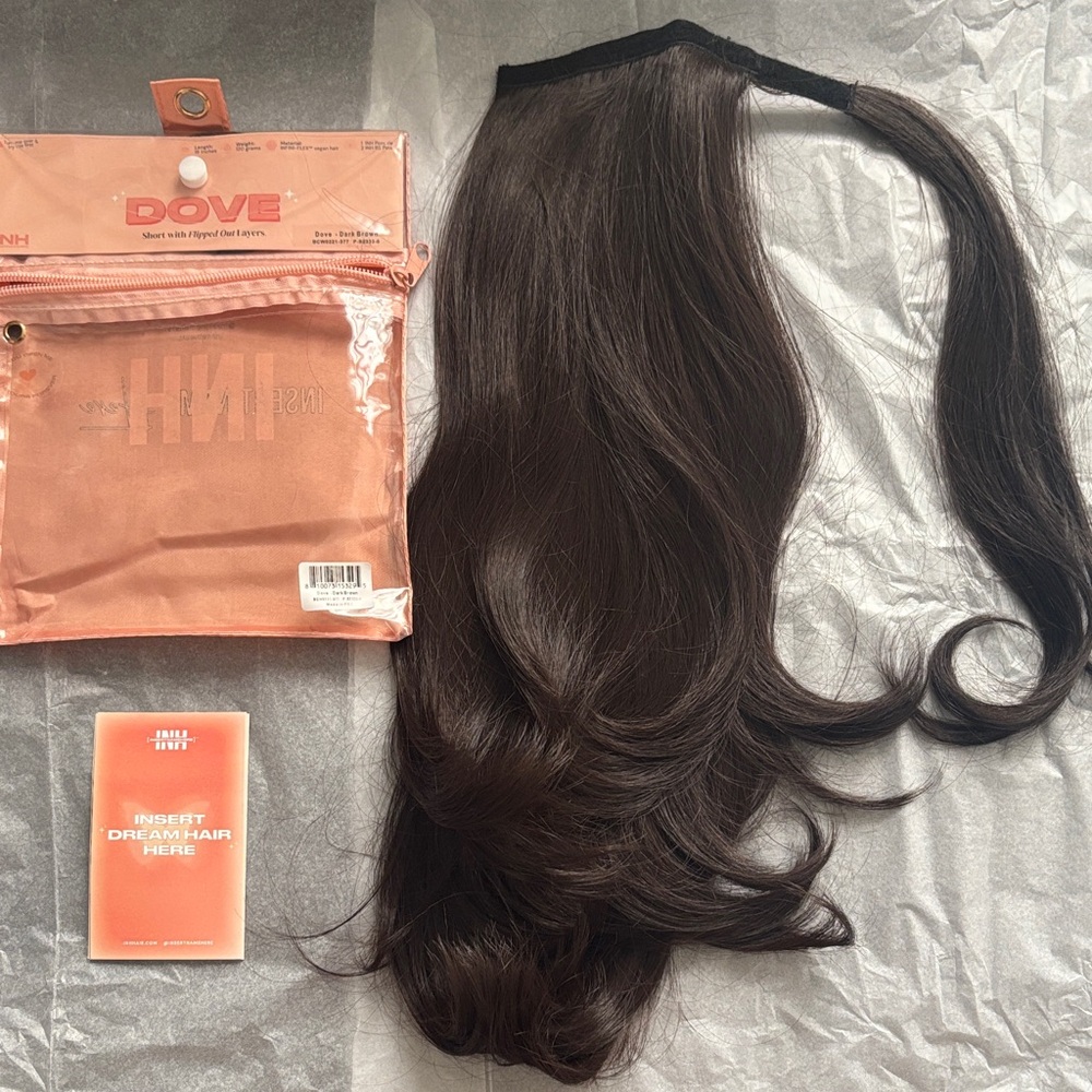 Dove Dark Brown Clip-In Ponytail Extension